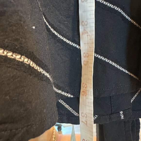 La Vie Rebecca Taylor Chevron Pinstripe Belted Shirt‎ Dress Short Sleeve XS - Picture 8 of 8